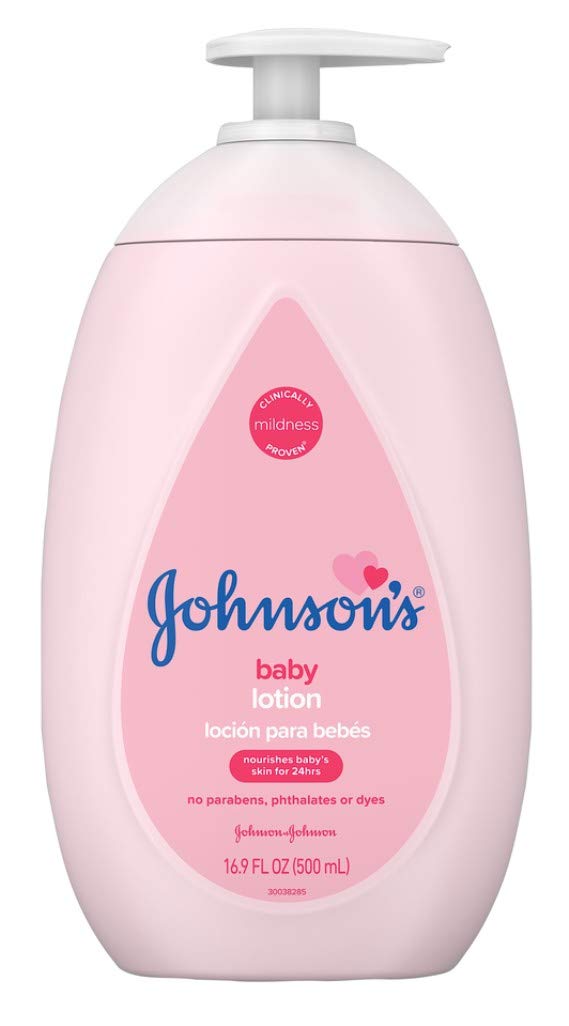 Johnsons Baby Lotion 16.9 Ounce Pump (500ml) (3 Pack) (Packaging may vary)