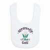 Chalktalksports Golf Baby & Infant Bib | Apparently, I Like Golf | Soft Microfiber Bib