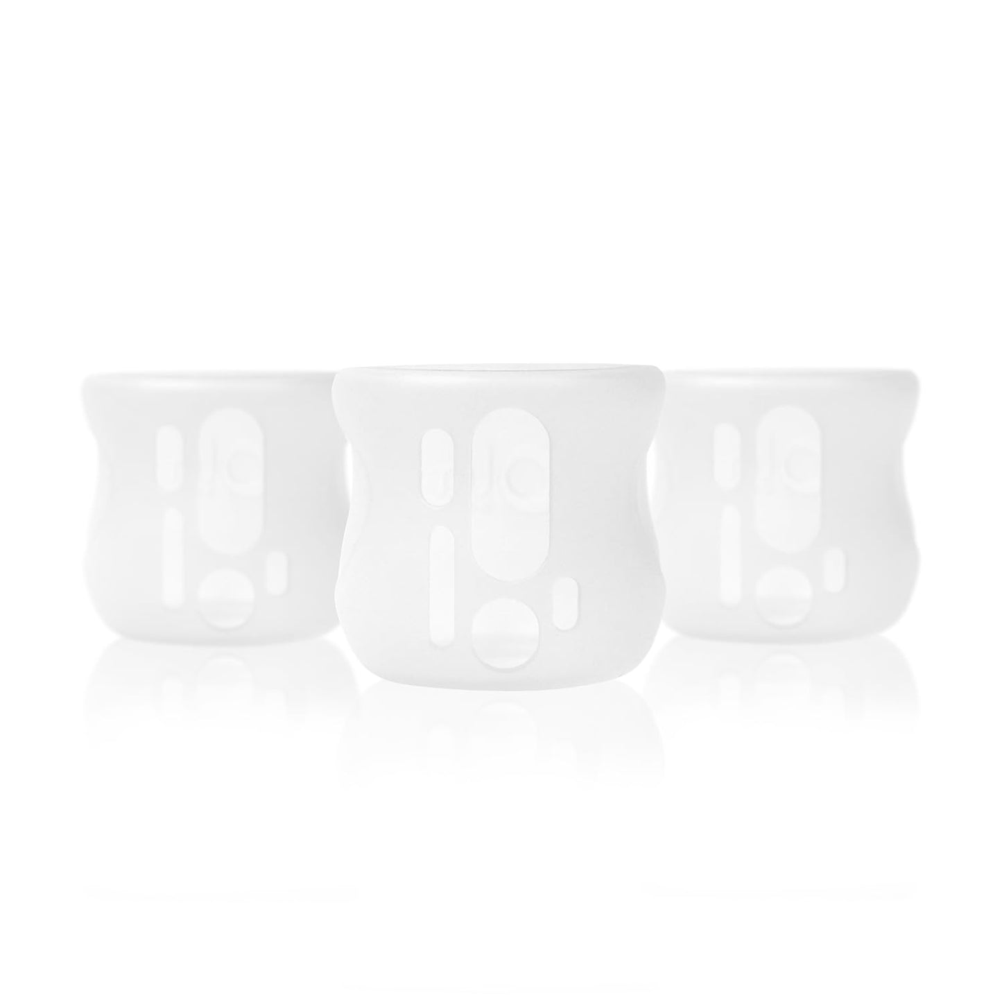 Olababy Silicone Sleeve For Avent Natural Glass Bottles (Pack Of 3) (4 Oz, Clear)