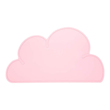 Restaurantware Silicone Cloud Shaped Food Placemat - Pink - Non-Slip - Easy Clean - Tabletop Protection - Great For Infants Todd
