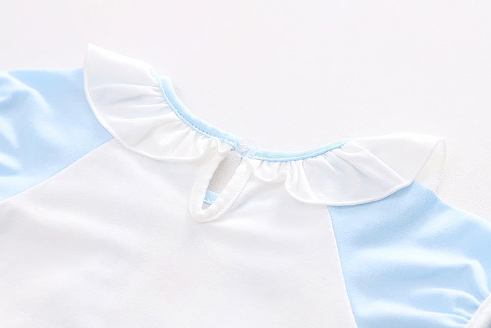 Dressy Daisy Infant Baby Girl Wonderland Princess Onesie Romper Dress Halloween Costume Bodysuit With Headband Size 12-18 Months