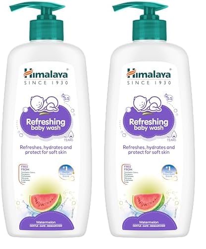 Himalaya Refreshing Baby Wash| Tear-Free Formula|With Watemelone|Keeps BabyS Skin Cool & Fresh|No Parabens|No Sls|No Sles|No Sy