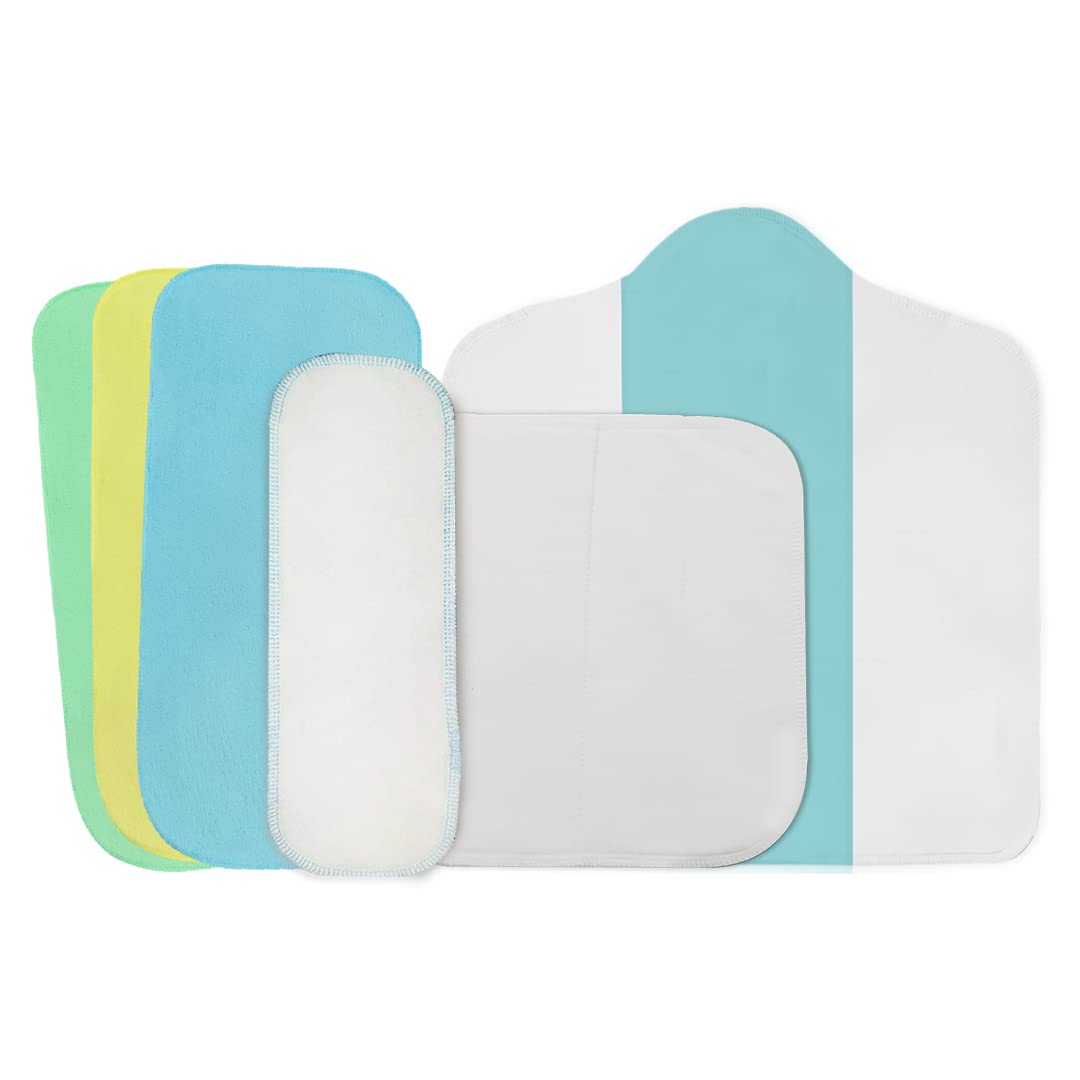 Superbottoms Infant 6 Piece Stock Up Essentials For Uno Cloth Diaper 1 Magic Dry Organic Cotton Pad Set + 1 Heavy Wetter Pad +