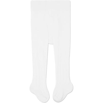 Cozyway Cable Knit Cotton Leggings/Tights For Baby Girls, 1 Pack, White, 6-12 Months Old