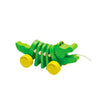 PlanToys Dancing Alligator Pull Toy for Toddlers | Eco-Friendly Wood Toy with Click-Clack Sound | Walking Toy for Babies