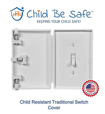 Child Be Safe, Baby Toddler Pet Resistant Electrical Safety Cover Guard For Home And Business, Made In Usa, Traditional Standard