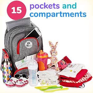 Baby Diaper Bag Backpack With Ykk Zippers For Girls And Boys, Large Waterproof Diaper Backpack Organizer With Stroller Straps,Ba