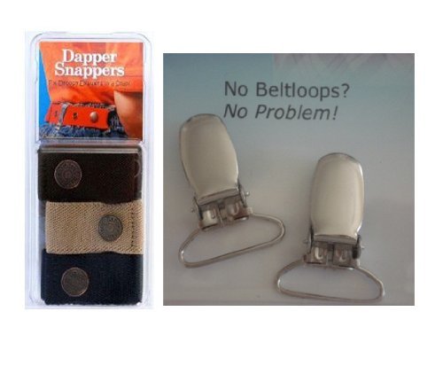 Dapper Snappers Baby & Toddler Belt (Boys 3 Pack With Clips)