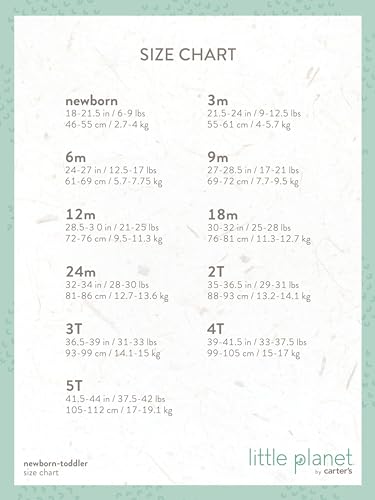 Little Planet By Carter'S Baby 2-Piece Pajamas Made With Organic Cotton, Safari, 6M