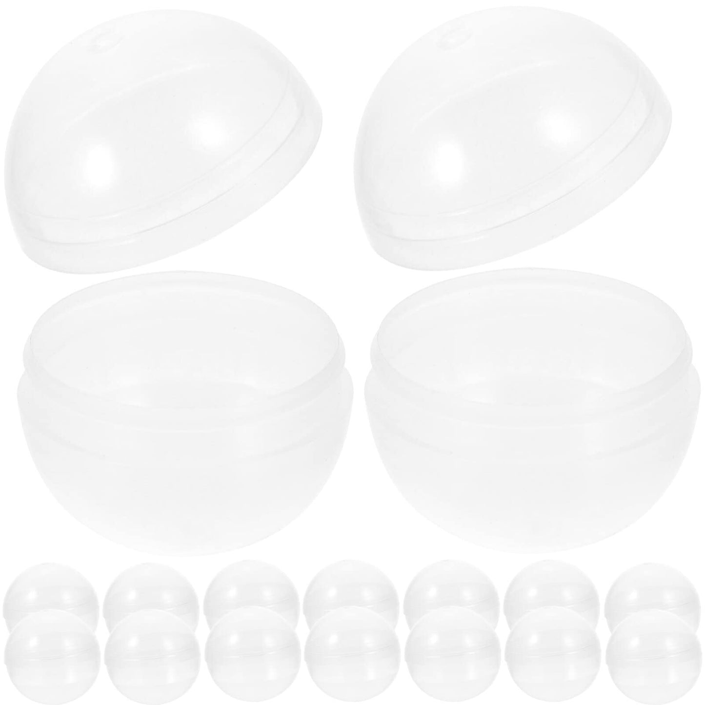 Uonlytech 50pcs Vending Machine Capsules 1.7 Inch 45mm Translucent Round Capsules Plastic Refillable Balls for Gumball Machines