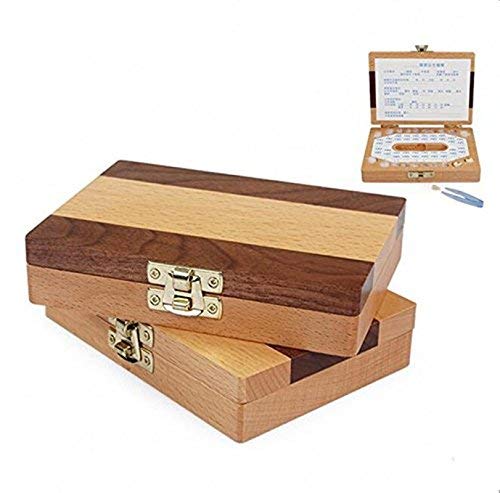 Yayiyo Baby Teeth Box Preservation Lanugo Collection Box Green Creative Wood Personality Commemorative Gift