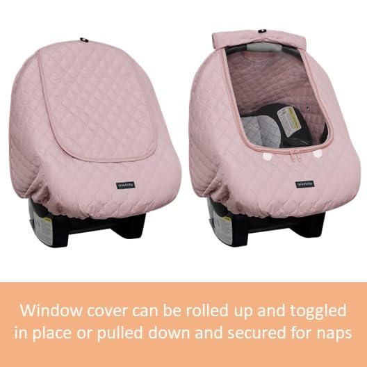Liuliuby Baby Car Seat Weather Shield | Warm Quilted Winter Cover With Clear Window For Infant Carseat | Keeps Babies & Newborn