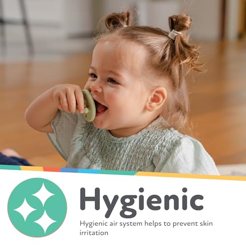 Nuby Silicone Softees Pacifier And Teethers - (5-Pack) Silicone Baby Pacifiers And Teethers - 0+ Months - Assorted Neutral Color