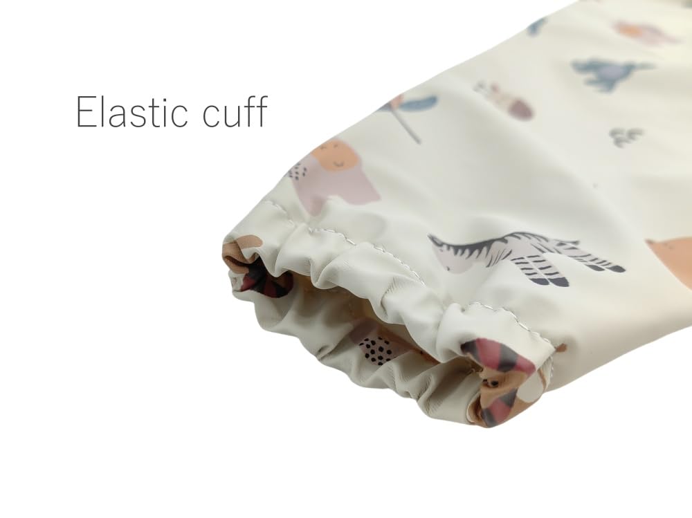 Gzmm Waterproof Baby Bibs,Infant Toddler Long Sleeve Feeding Bib With Food Catcher,Easy Clean & Washable(Cartoon Animal)