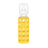 Lifefactory 9-Oz Glass Baby Bottle With Stage 2 Nipple And Protective Silicone Sleeve Mango
