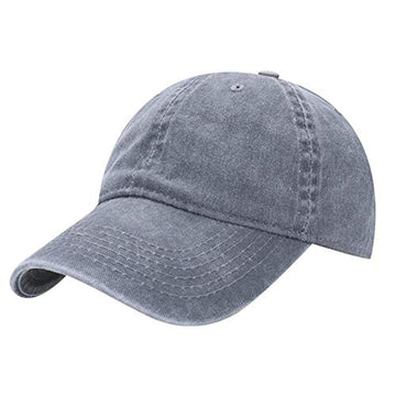 Kids Solid Cotton Baseball-Hat - Baby-Boys Washed Cotton Baseball Hats Toddler Infant Baseball-Cap For 2-7 Years (Navy+Grey 2 Pc