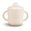Catii 6 Months+ Sippy Cups with Handles,Small Silicone Sippy Cups Leak Proof 5oz,No Spill Sippy cups for Toddlers (Milk)