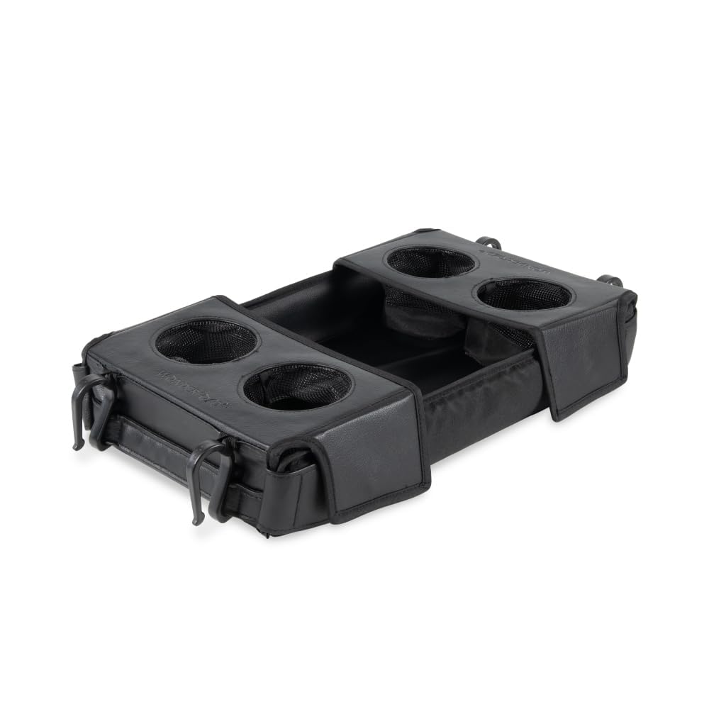WONDERFOLD Flex Snack Tray for W2 Stroller Wagon with Convertible Cup Holders & Adjustable Sidewalls to Maximize Space, Easy to