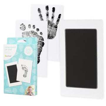 Pearhead Newborn Baby Handprint Or Footprint Clean-Touch Ink Pad, Black