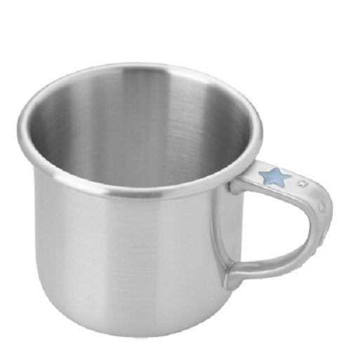 Danforth Baby Cup Celestial/Blue - Handcrafted Pewter Baby Cups Engraved - Made In Usa