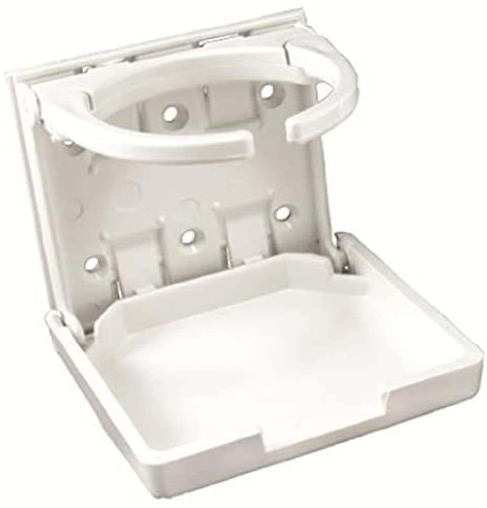 JR Products 45624 White Adjustable Cup Holder