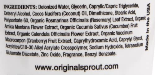 Original Sprout Scrumptious Baby Cream With Zinc For Babies Sensitive Skin, 12 Oz. Bottle