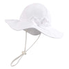 Baby Sun Hat Girls Floppy Bucket Hat Summer Toddler Outdoor Cap For Swim Beach (White, 50Cm/19.7'(1-2T))