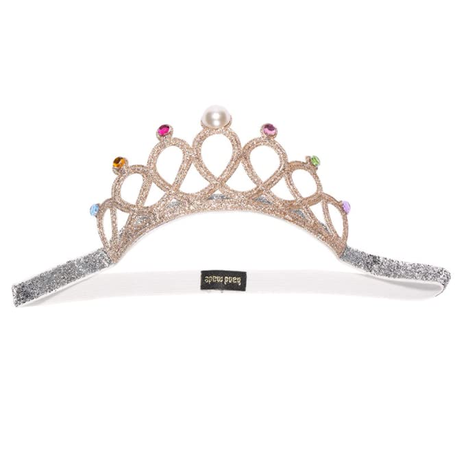 Hllmx 2 Pcs Baby Girl Super Elastic Headband Birthday Crown Headband Princess Headpiece Children Hair Accessories For Birthday P