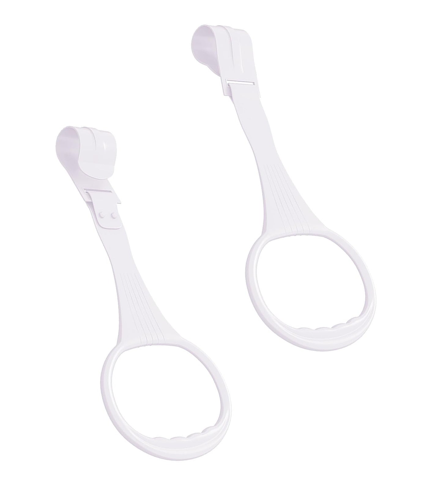 Yyaaloa 10Pcs White Baby Pull-Up Rings For Toddlers (3.5X7.5Inch)