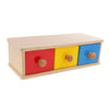 LOSA Montessori Educational Toy Wooden Box Drawer Container w/Ball Early Learn