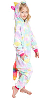 Riverchan Kids Unicorn Onesie Animal Pajamas Halloween Costume (6-8Year)
