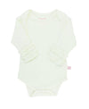 Rufflebutts Ivory Ruffled Long Sleeve Layering Bodysuit - Off-White - 3-6 Months