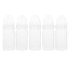Exceart Ewborn Disposable Milk Bottle 5Pcs Clear Scale Milk Powder Bottles Infants Baby Bottles With Nipple (White)