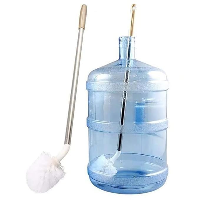 Dadhichi Zone Water Bottle Cleaning Brush 360 Rotating - Long Handle Brush For Water Can & Bottles - Heavy-Duty Cleaner For 20 L
