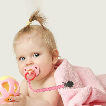 Pacifier Clips Baby Girls - Moribox Paci Clip Soothe Baby Binky Holder For Shower Birthday Gift 2 Pack