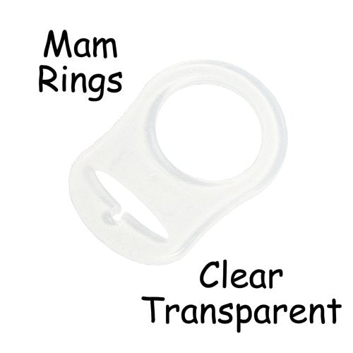 10 Mam Ring Button Style Pacifier Adapter (Clear)
