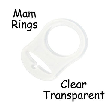 10 Mam Ring Button Style Pacifier Adapter (Clear)
