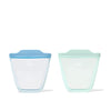Oxo Tot Silicone Reusable Bags - 2 Piece Cup Set - Opal And Dusk
