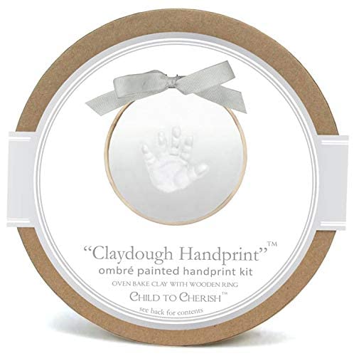 Child To Cherish Baby Ombre Painted Claydough Handprint Kit, Grey