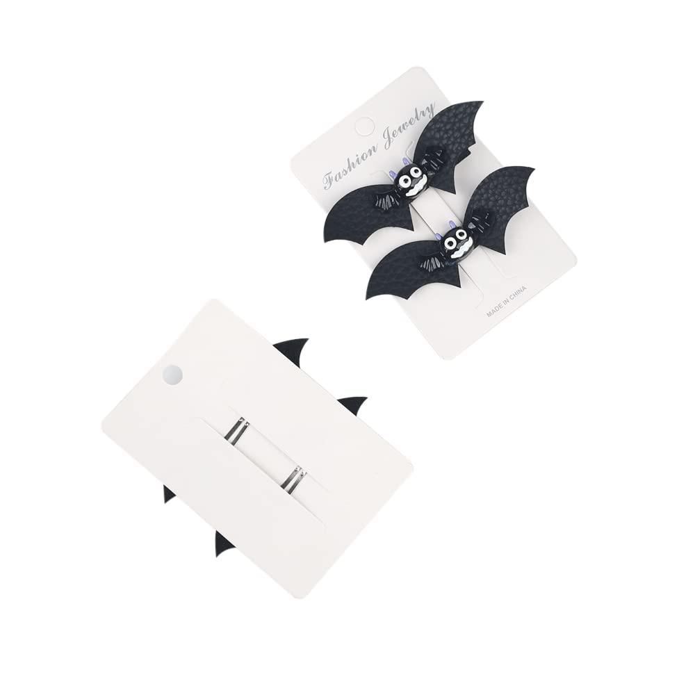 Love Sweety Baby Rose Halloween Headband Infant Pumpkin Hairband Bow Hair Clips (2Pc Clips-Bat Wing)