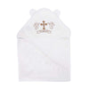 Estamico Unisex Baby Plush Hooded Bath Towels With Embroidery Cross And Cute Ears Baptism For Infants, Toddlers & Kids