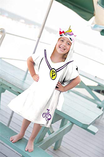 Jay Franco Nickelodeon Jojo Siwa Unicorn Kids Bath/Pool/Beach Hooded Poncho - Super Soft & Absorbent Cotton Towel, Measures 22 X
