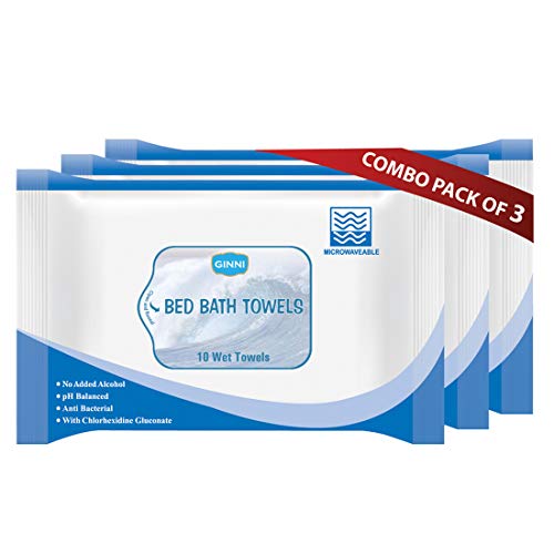 Ginni Hygiene Bed Bath Wipes: Large Wet Wipes For Adults, Patients, And Babies. Ideal For Sponge Baths And Refreshing Hygiene. 1