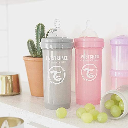 Twistshake Anti Colic Baby Bottles - Premium 260Ml/8Oz Bottles With 100Ml Milk Storage Container For A Comfortable Feeding Exper