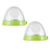 Baby Bottle Caps And Collars Rings Compatible For Comotomo Feeding Bottles,2 Count,Green