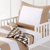 Bacati - Metro Khaki/White/Chocolate 4 Piece Toddler Bedding Set