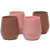 Tooshka Baby Led Weaning Cups - Set Of Four (Pink & Brown)