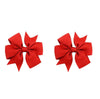 3 Inches Boutique Grosgrain Ribbon Pinwheel Hair Bows for Baby Girls, Toddler Bows Hair Clip Birthday Gifts In Pair (red)