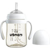 UBMOM No-spill, Backflow prevention Sippy Cup with Straw, PPSU Learner Cup with Handle for Baby and Toddlers, BPA free, 6.76oz (