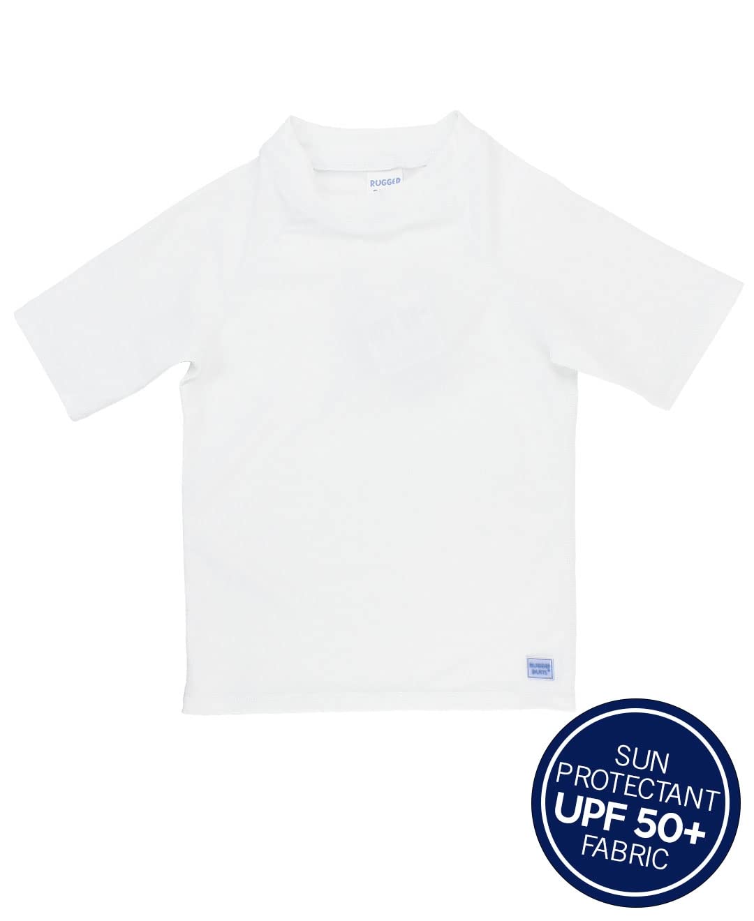 Ruggedbutts Baby/Toddler Boys White Short Sleeve Rash Guard - 6-12M